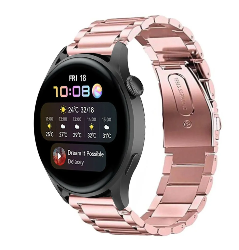 Luxury Feel Huawei Watch 3 (Pro) Steel Strap (Pink)  Going Fast!
