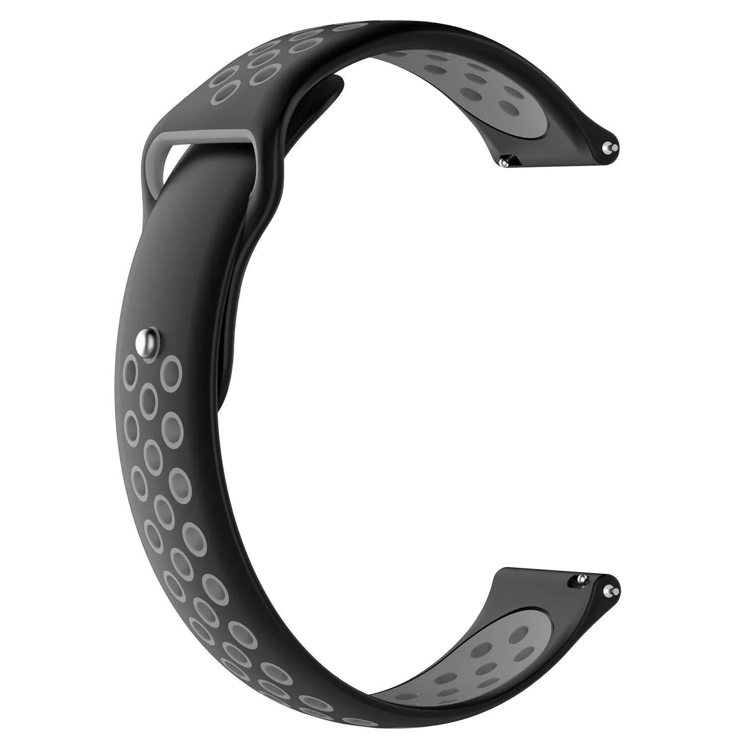 Luxury Feel Huawei Watch 5 - 42mm Sport Strap (Black/Grey)  Stylish & Comfortable