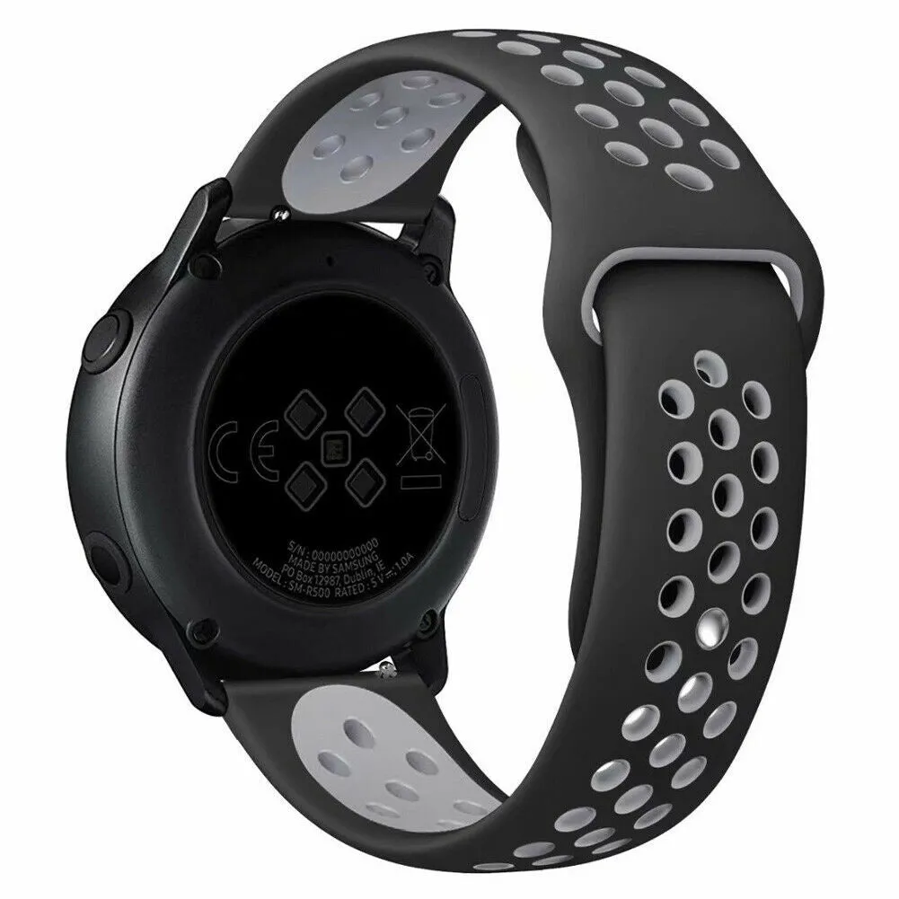 Luxury Feel Huawei Watch 5 - 42mm Sport Strap (Black/Grey)  Stylish & Comfortable