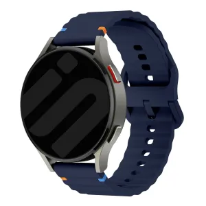 Luxury Feel Huawei Watch 5 - 46mm Wave Silicone Strap (Dark Blue)  Stylish & Comfortable
