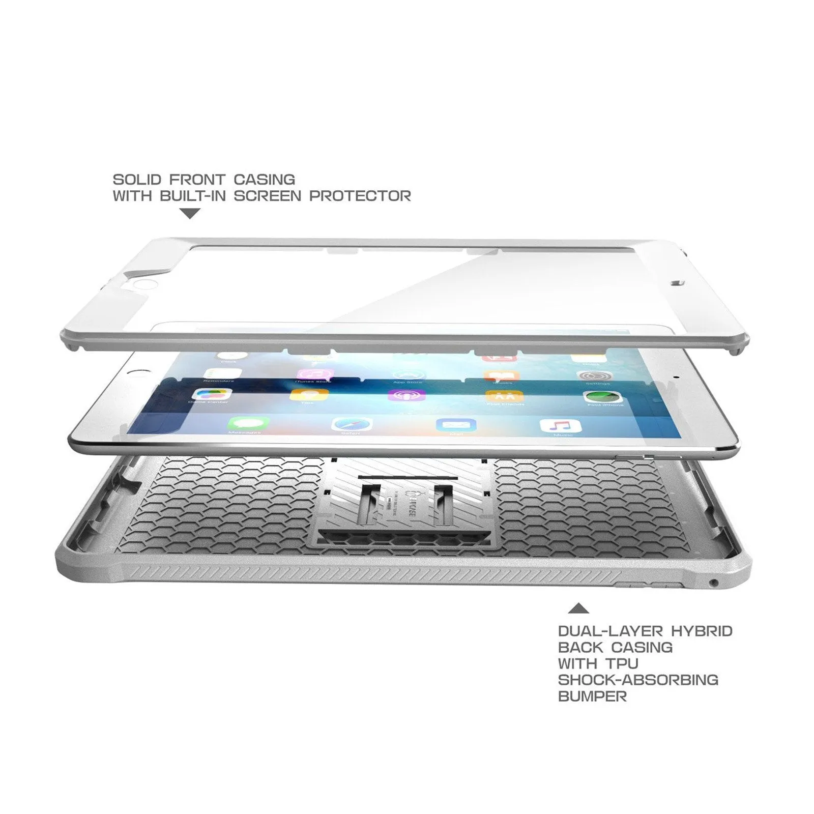 Luxury Feel iPad 9.7 inch Unicorn Beetle Pro Full-Body Case-White  Last Few Pieces!