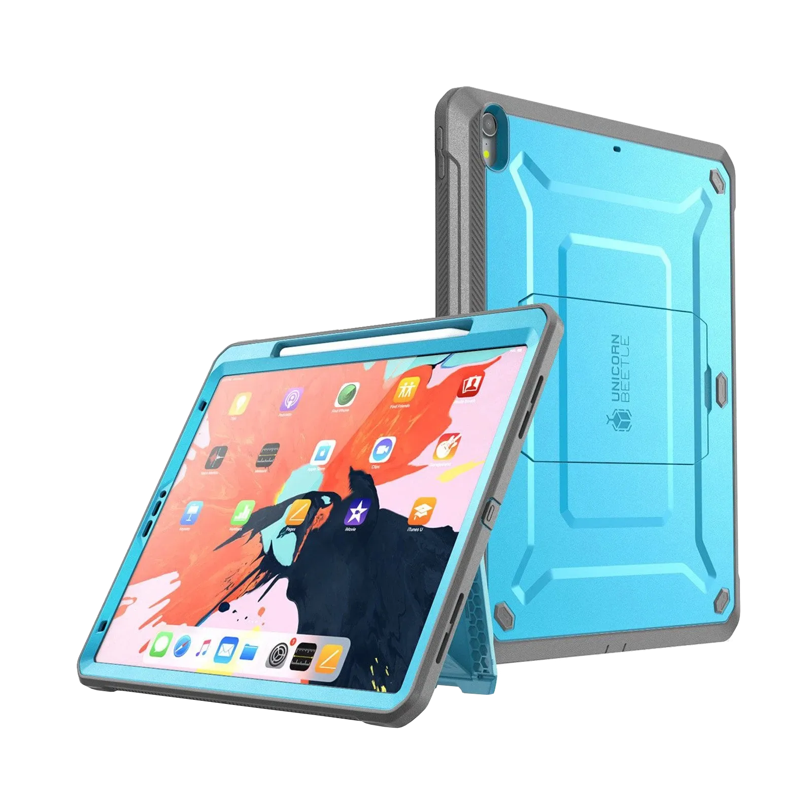 Luxury Feel iPad Pro 11 inch (2018) Unicorn Beetle Pro Full Body Case (Apple Pencil compatible)-Blue  Almost Gone!