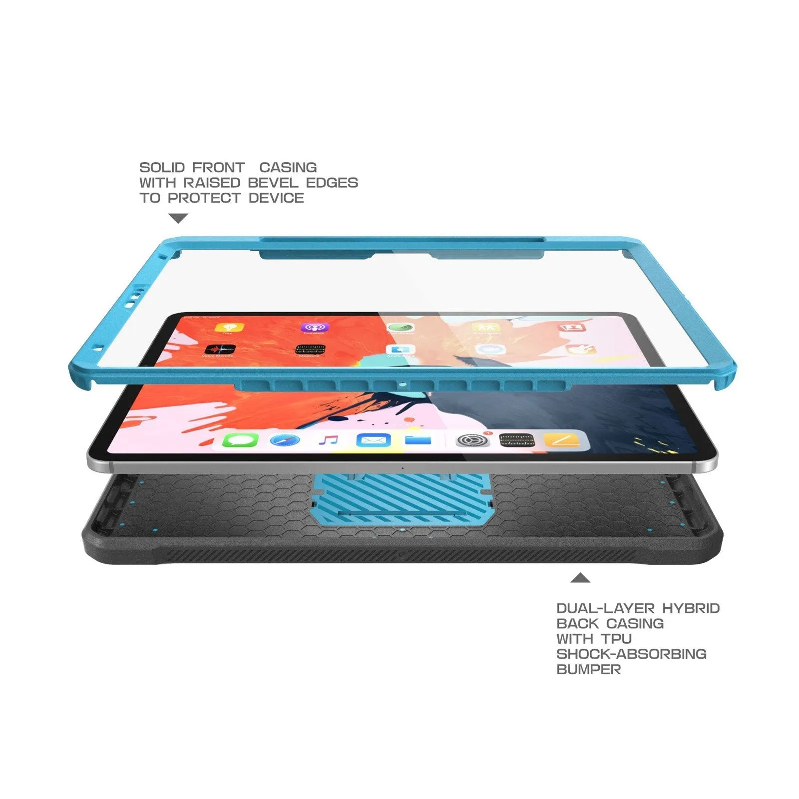 Luxury Feel iPad Pro 11 inch (2018) Unicorn Beetle Pro Full Body Case (Apple Pencil compatible)-Blue  Almost Gone!