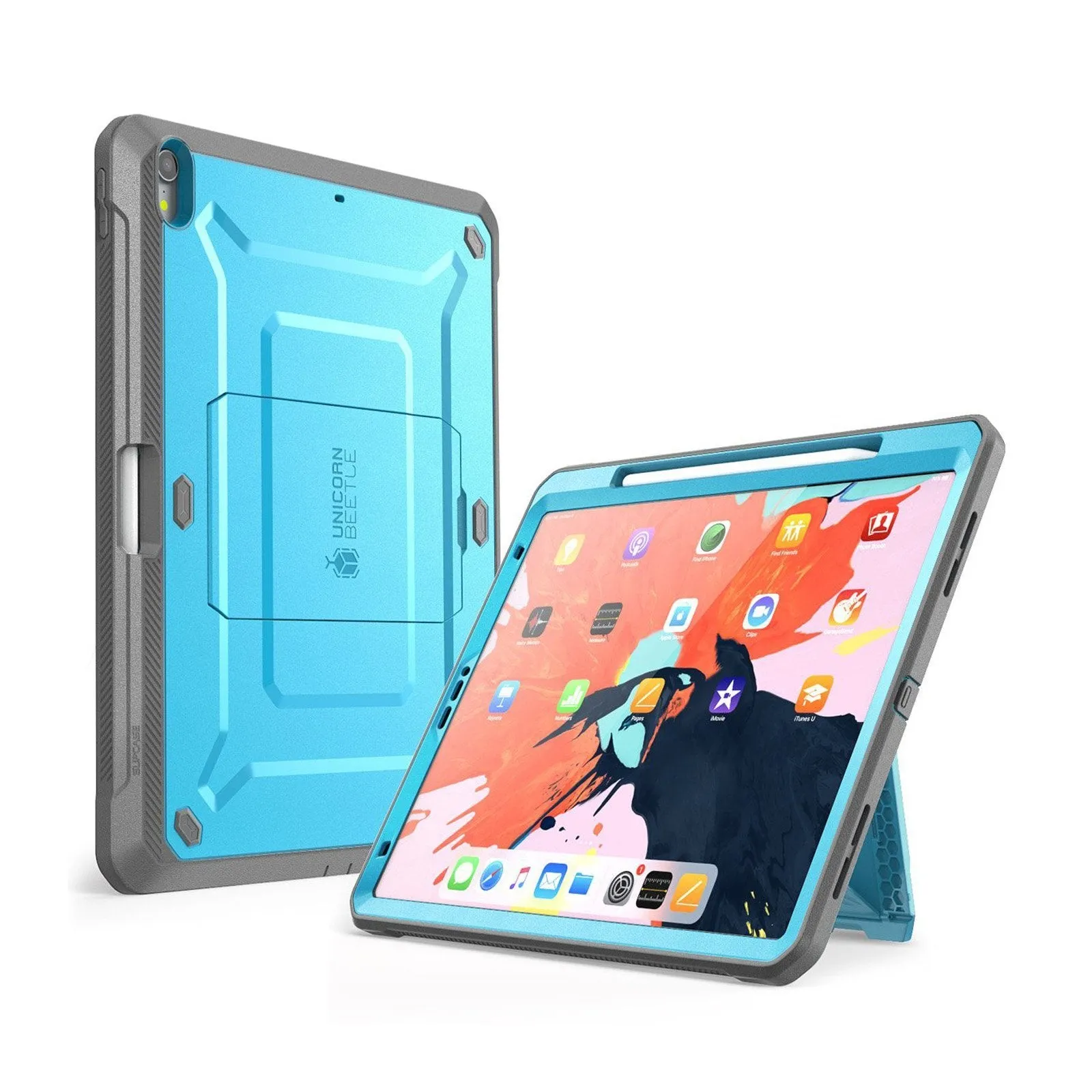 Luxury Feel iPad Pro 11 inch (2018) Unicorn Beetle Pro Full Body Case (Apple Pencil compatible)-Blue  Almost Gone!