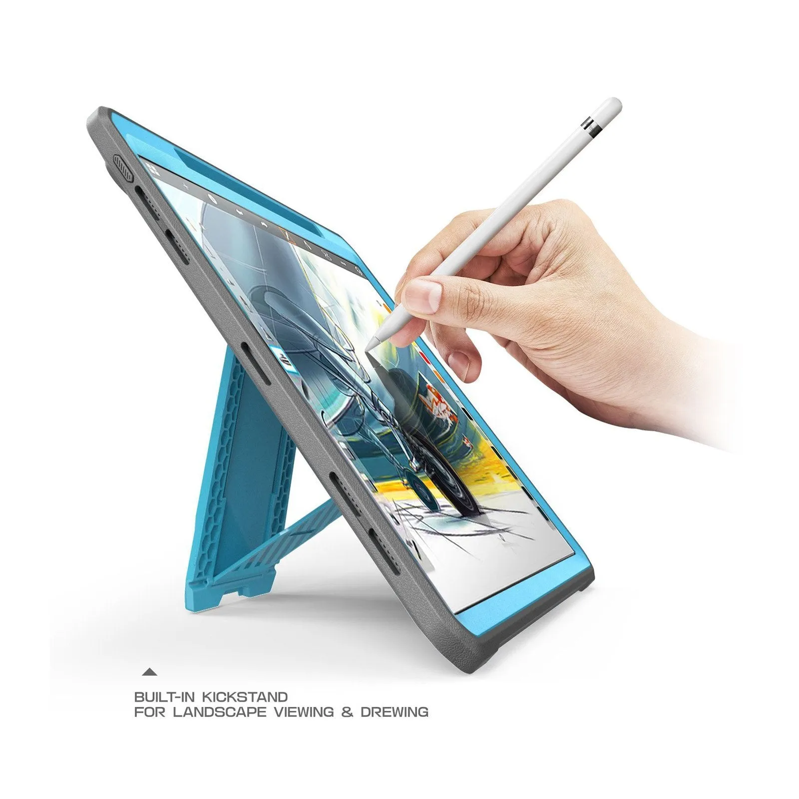 Luxury Feel iPad Pro 11 inch (2018) Unicorn Beetle Pro Full Body Case (Apple Pencil compatible)-Blue  Almost Gone!