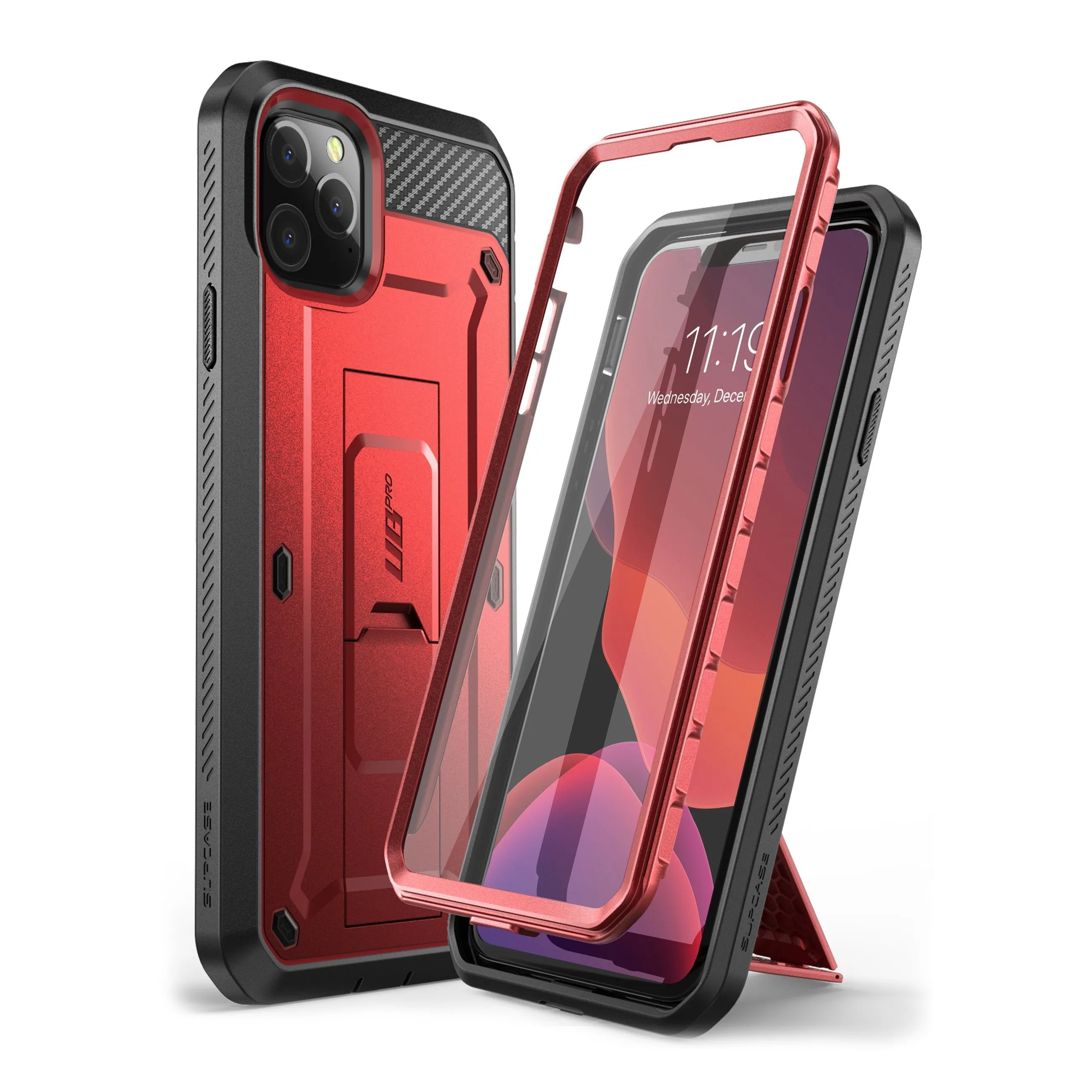 Luxury Feel iPhone 11 Pro 5.8 inch Unicorn Beetle Pro Full Body Rugged Case-Metallic Red  Last Chance!