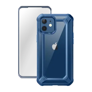 Luxury Feel iPhone 12 6.1 inch Unicorn Beetle Exo with Screen Protector Clear Case-Blue  Limited Availability!