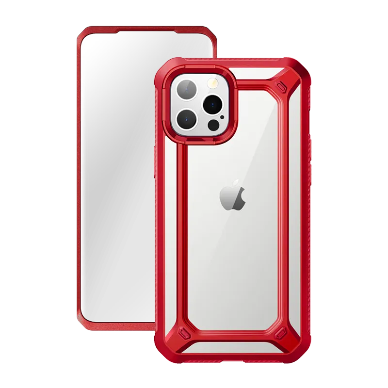 Luxury Feel iPhone 12 Pro Max 6.7 inch Unicorn Beetle Exo with Screen Protector Clear Case-Red  Going Fast!
