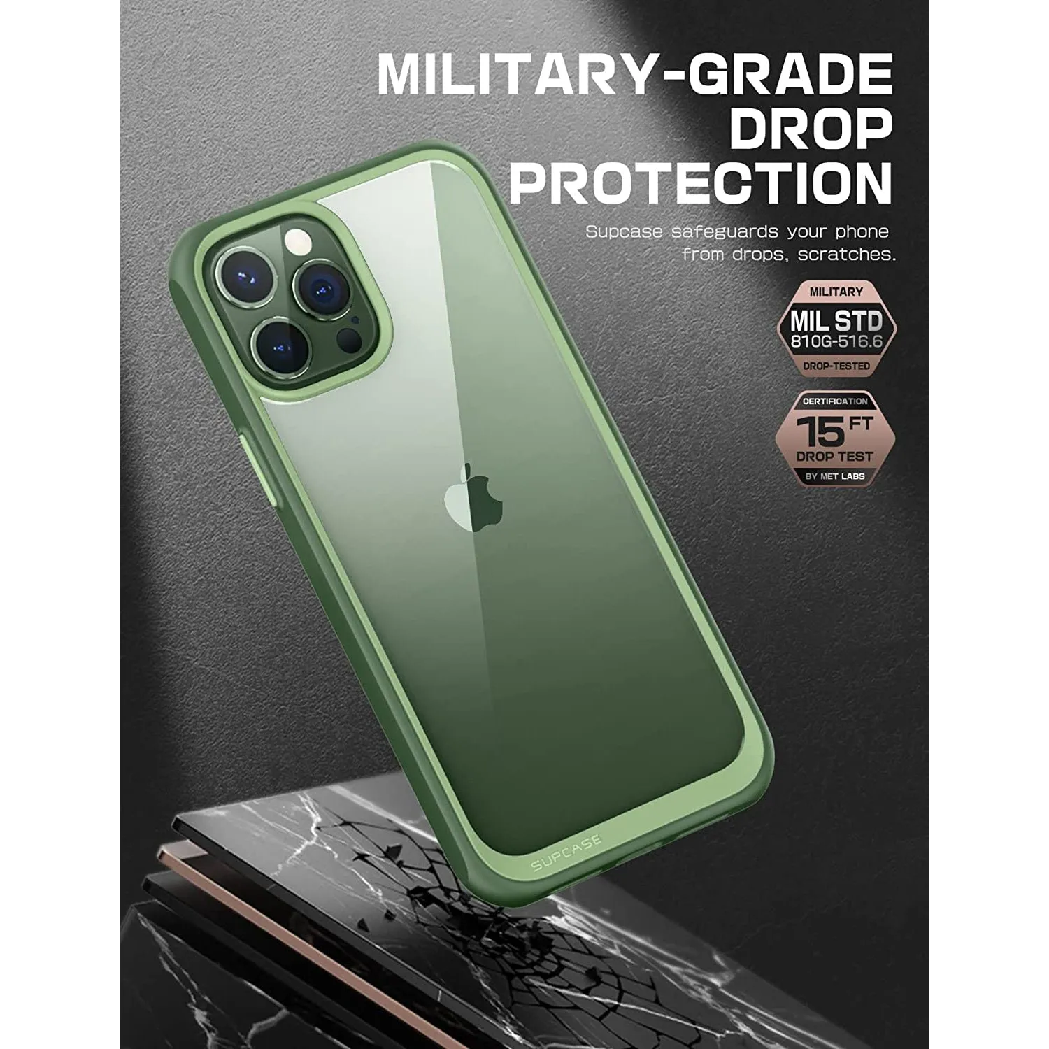 Luxury Feel iPhone 13 Pro Max 6.7 inch Unicorn Beetle Style Slim Clear Case-Green  Almost Gone!