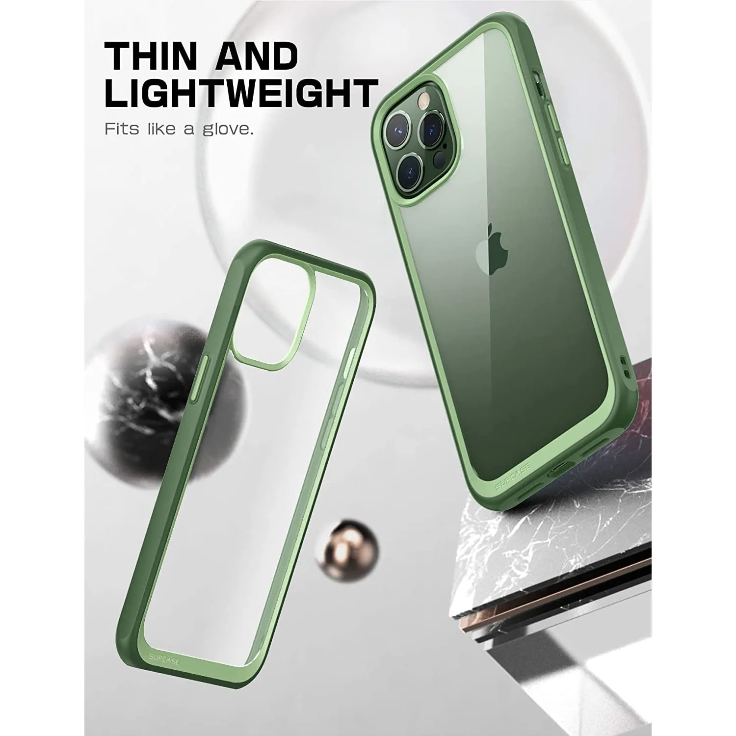 Luxury Feel iPhone 13 Pro Max 6.7 inch Unicorn Beetle Style Slim Clear Case-Green  Almost Gone!