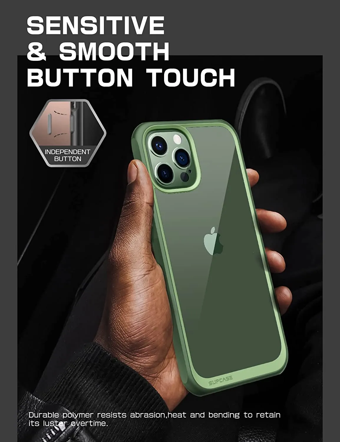 Luxury Feel iPhone 13 Pro Max 6.7 inch Unicorn Beetle Style Slim Clear Case-Green  Almost Gone!
