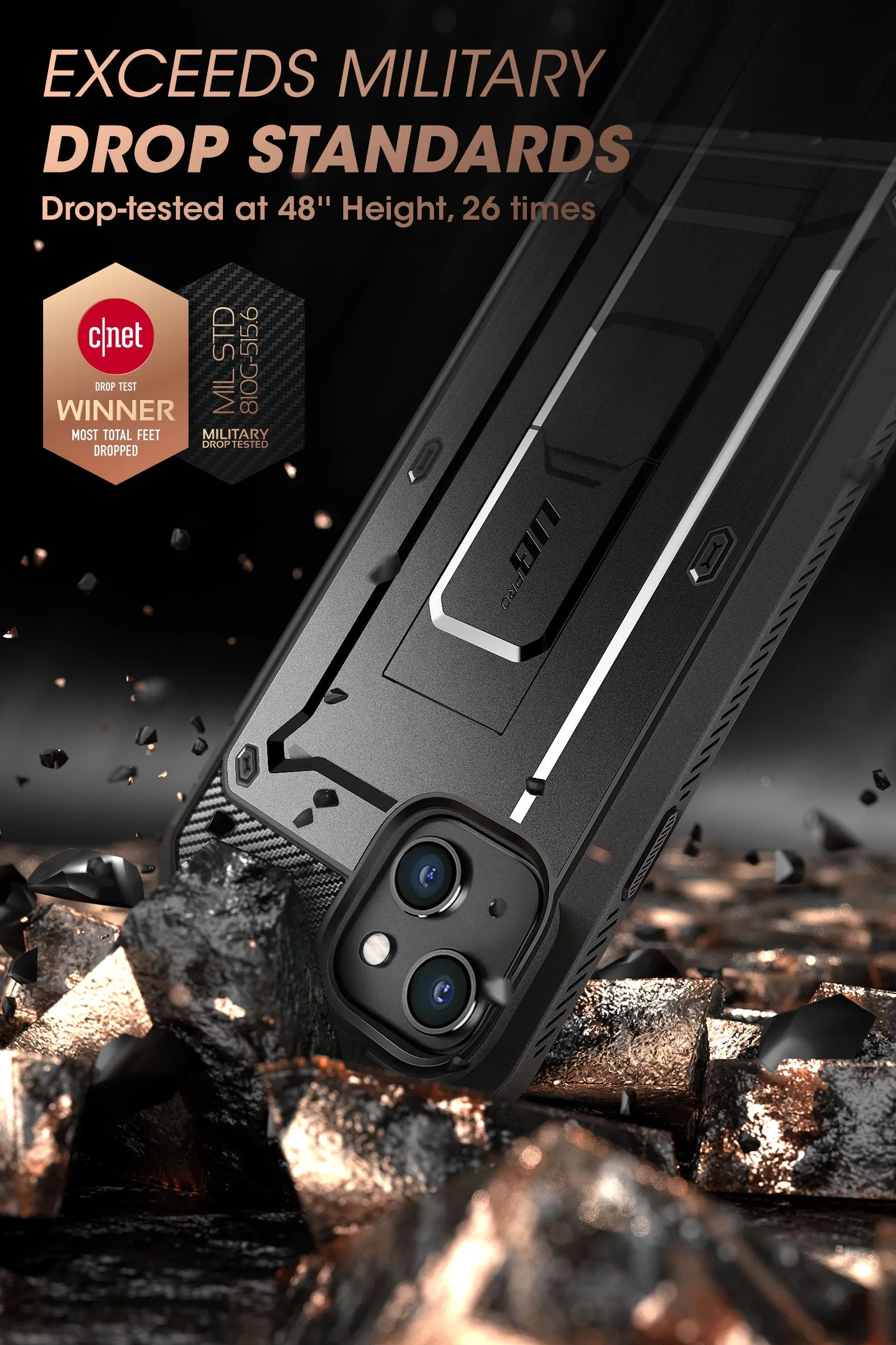 Luxury Feel iPhone 14 Plus 6.7 inch Unicorn Beetle PRO Rugged Case-Black  Almost Sold Out!