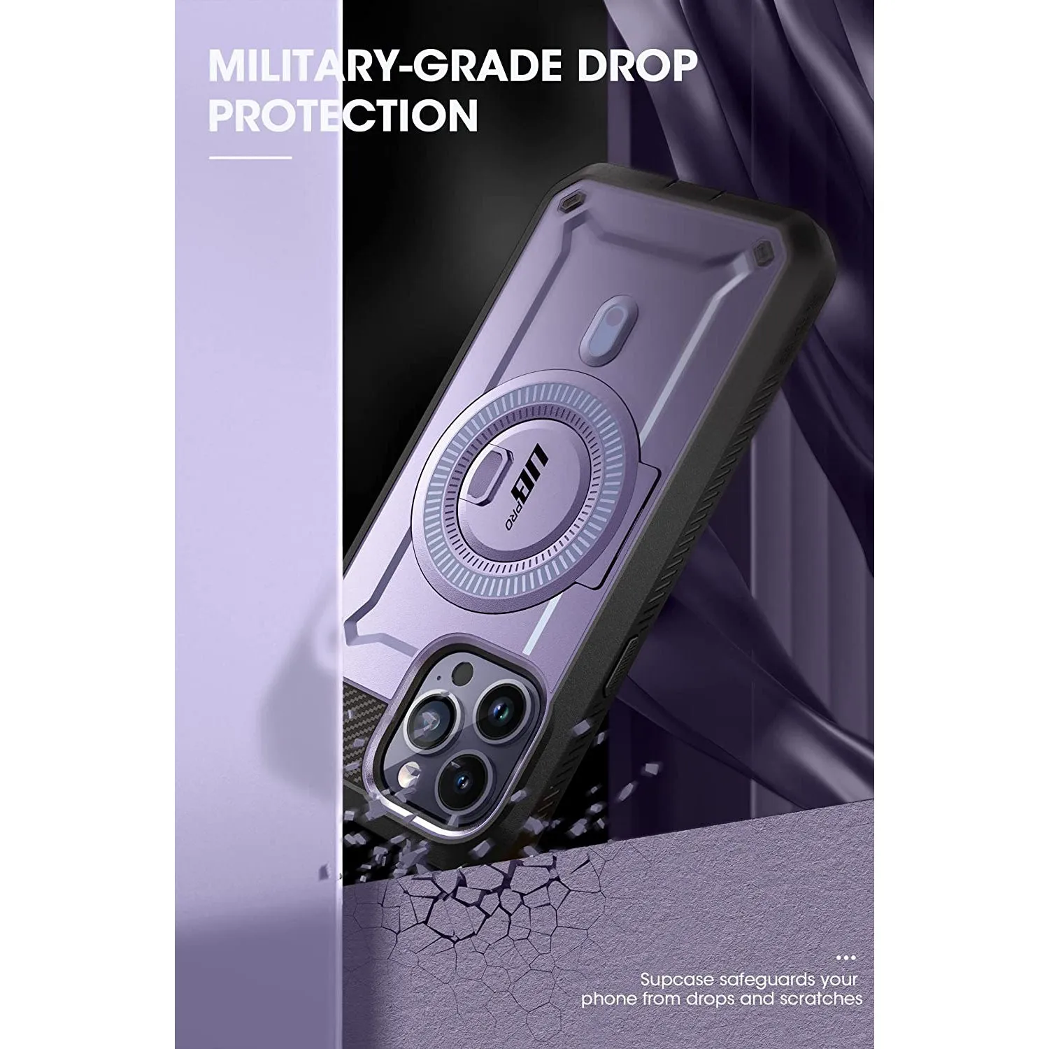 Luxury Feel iPhone 14 Pro Max 6.7 inch Unicorn Beetle PRO MAG Rugged MagSafe Case-Deep Purple  Limited Availability!