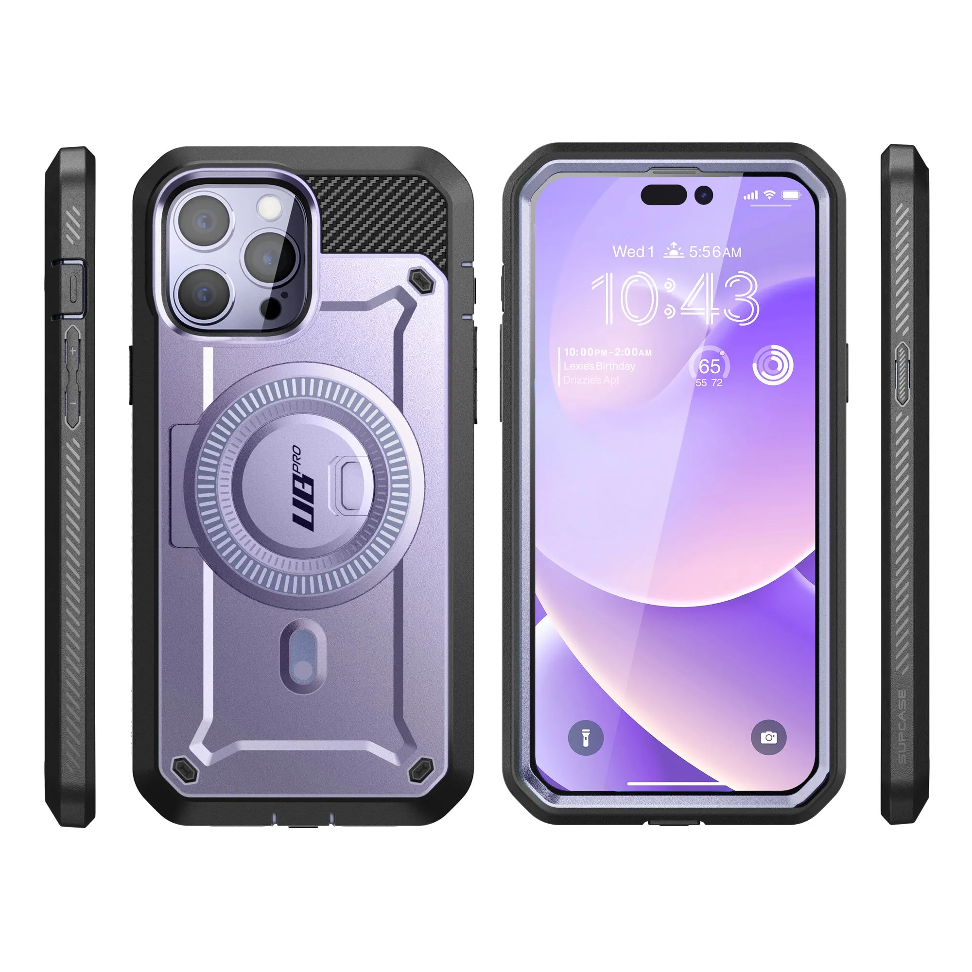 Luxury Feel iPhone 14 Pro Max 6.7 inch Unicorn Beetle PRO MAG Rugged MagSafe Case-Deep Purple  Limited Availability!