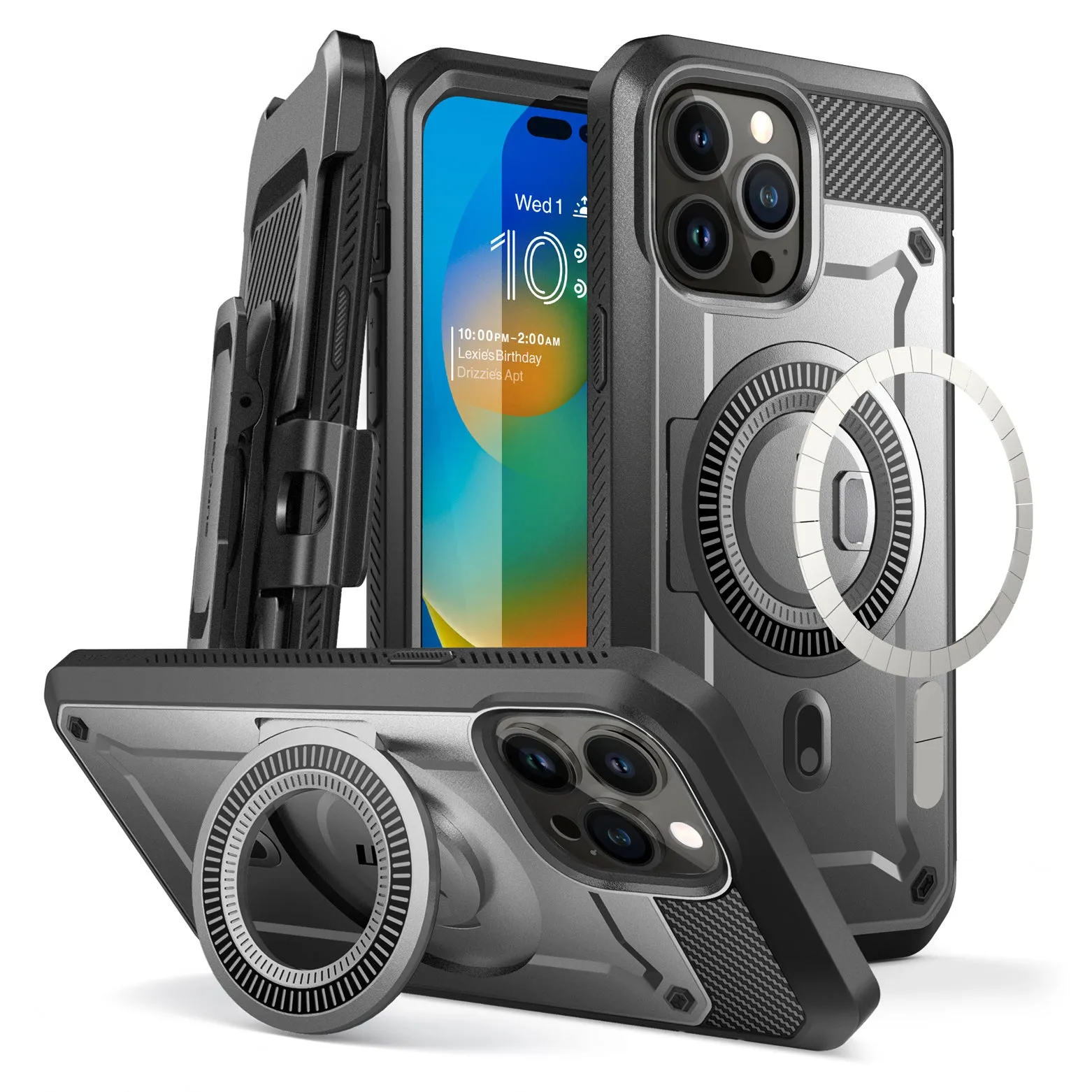 Luxury Feel iPhone 14 Pro Max 6.7 inch Unicorn Beetle PRO MAG Rugged MagSafe Case-Gun Metal  Limited Availability!