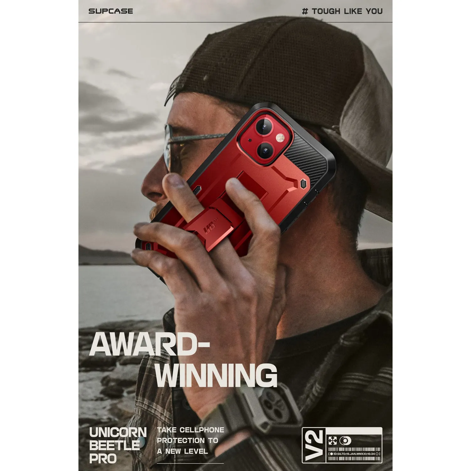 Luxury Feel iPhone 15 6.1 inch Unicorn Beetle PRO Rugged Case-Metallic Red  Today Only!
