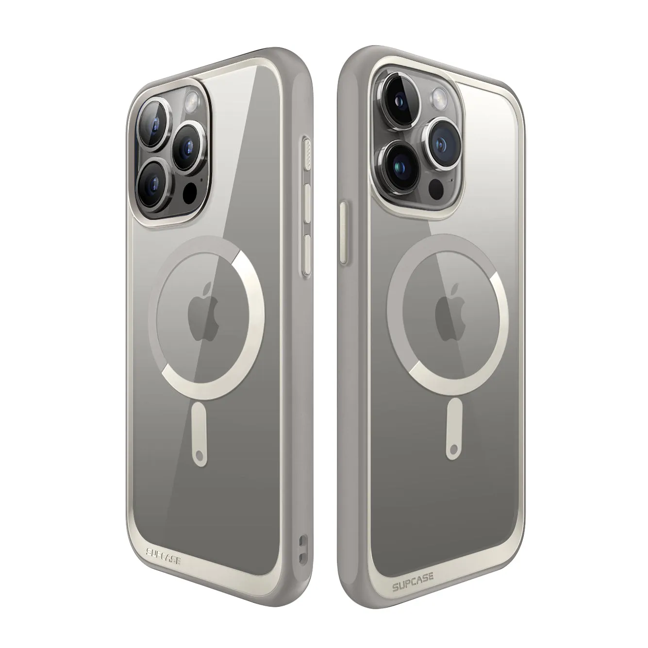 Luxury Feel iPhone 15 Pro 6.1 inch Unicorn Beetle MAG Slim Clear MagSafe Case-Gray  Today Only!