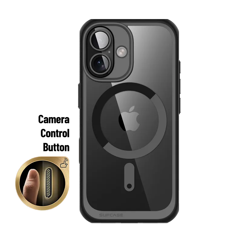 Luxury Feel iPhone 16 6.1 inch Unicorn Beetle MAG Slim Clear MagSafe Camera Control Button Case-Black  Dont Miss Out!