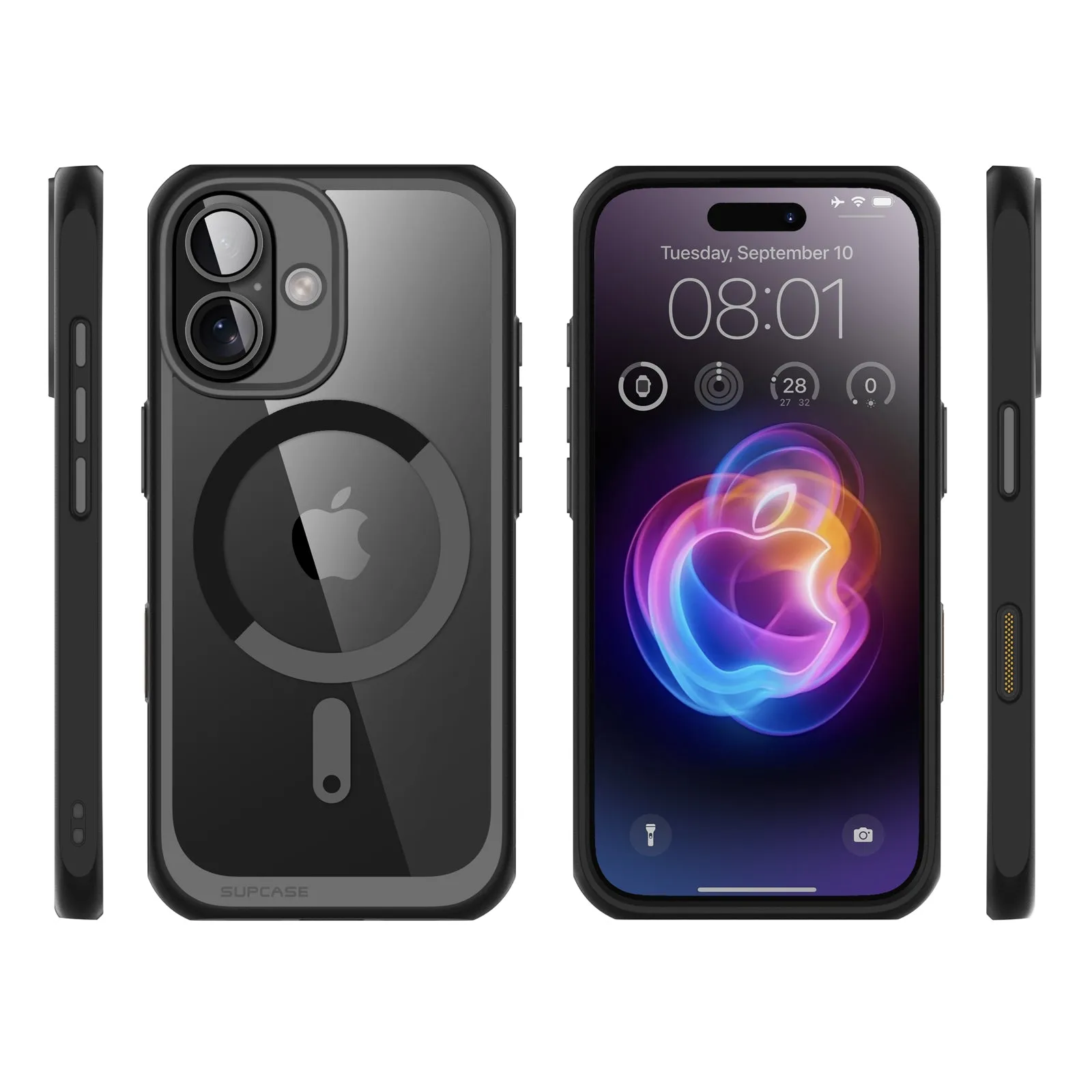 Luxury Feel iPhone 16 6.1 inch Unicorn Beetle MAG Slim Clear MagSafe Camera Control Button Case-Black  Dont Miss Out!