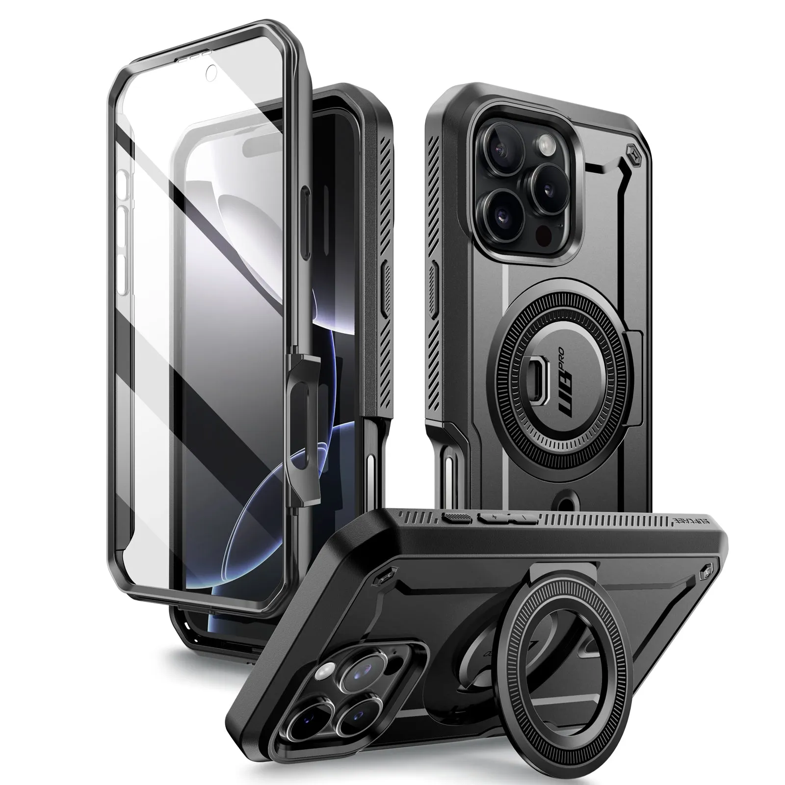Luxury Feel iPhone 16 Pro Max 6.9 inch Unicorn Beetle PRO MAG Rugged MagSafe Case-Gun Metal  Limited Release!