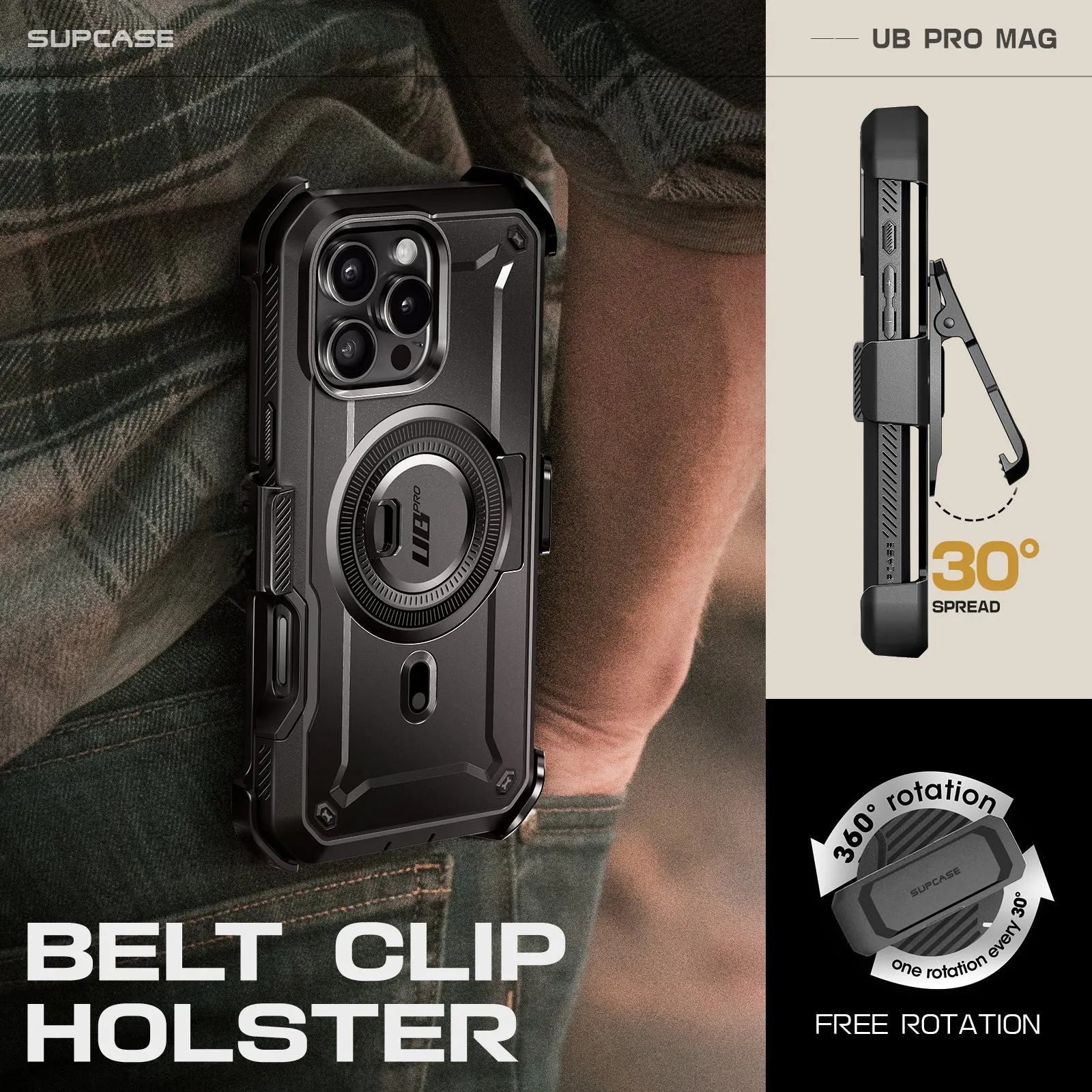 Luxury Feel iPhone 16 Pro Max 6.9 inch Unicorn Beetle PRO MAG Rugged MagSafe Case-Gun Metal  Limited Release!
