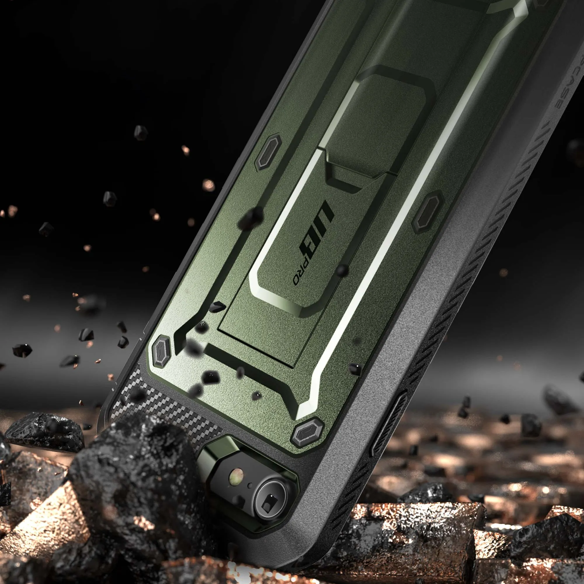 Luxury Feel iPhone 7 / 8 Unicorn Beetle Pro Full-Body Case with Kickstand-Dark Green  Limited Release!