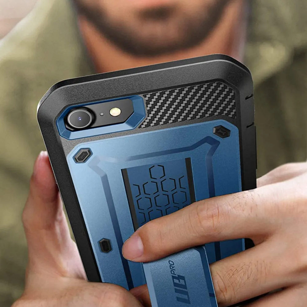 Luxury Feel iPhone 7 / 8 Unicorn Beetle Pro Full-Body Case with Kickstand-Metallic Blue  Limited Release!