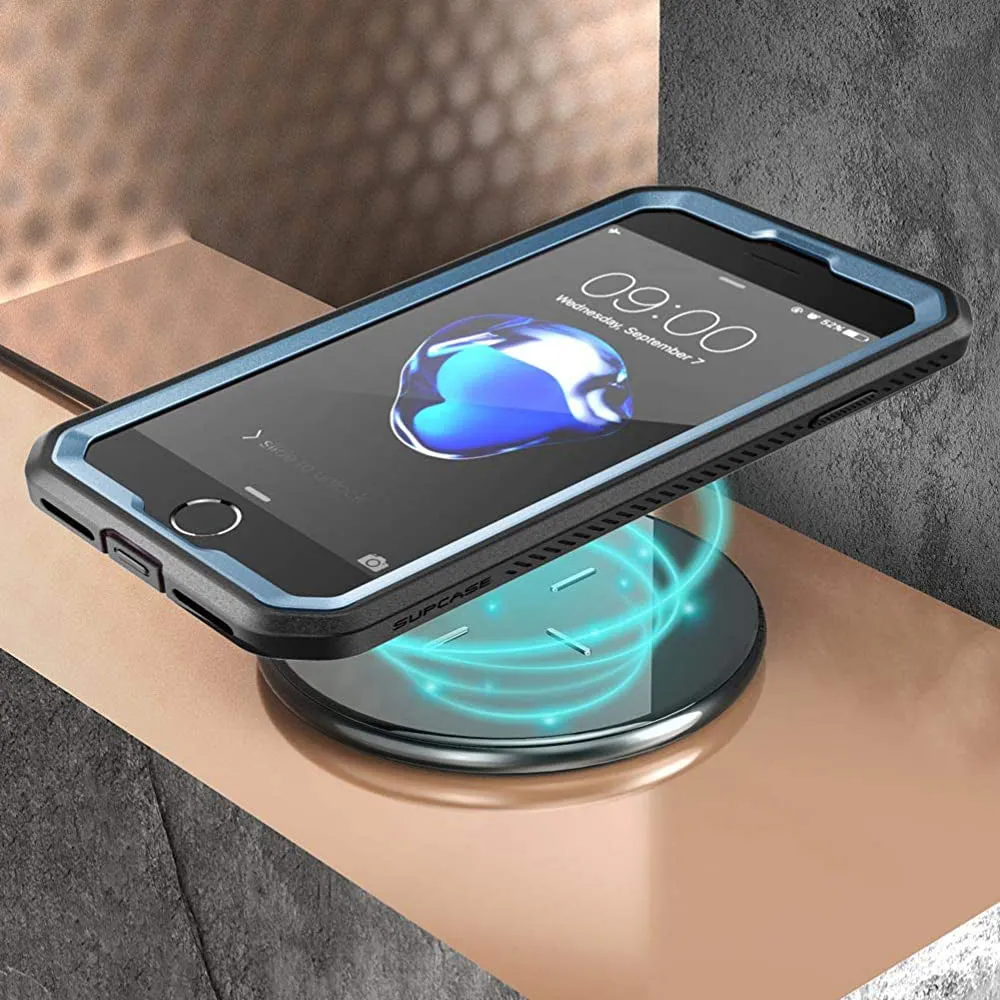 Luxury Feel iPhone 7 / 8 Unicorn Beetle Pro Full-Body Case with Kickstand-Metallic Blue  Limited Release!