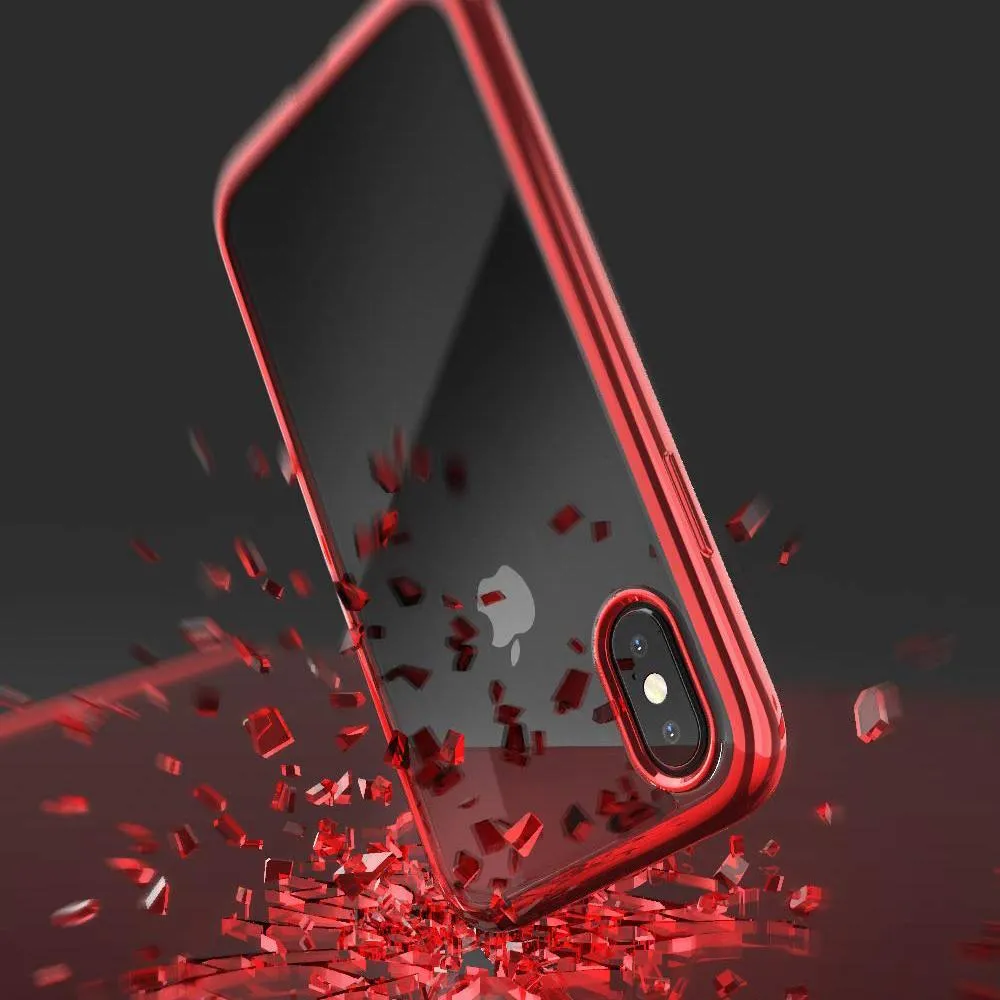 Luxury Feel iPhone X / XS Unicorn Beetle Electro Clear Case-Red  Ends Soon!