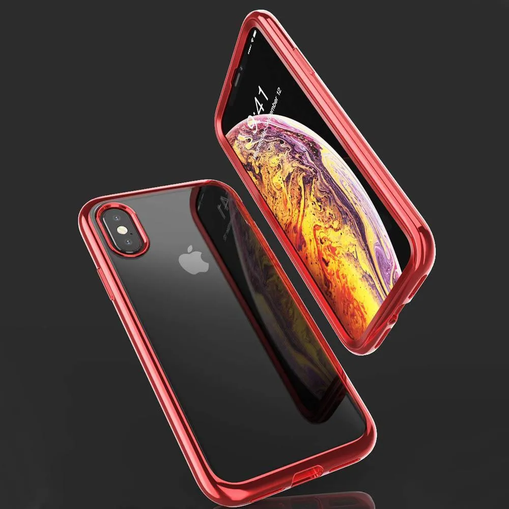 Luxury Feel iPhone X / XS Unicorn Beetle Electro Clear Case-Red  Ends Soon!