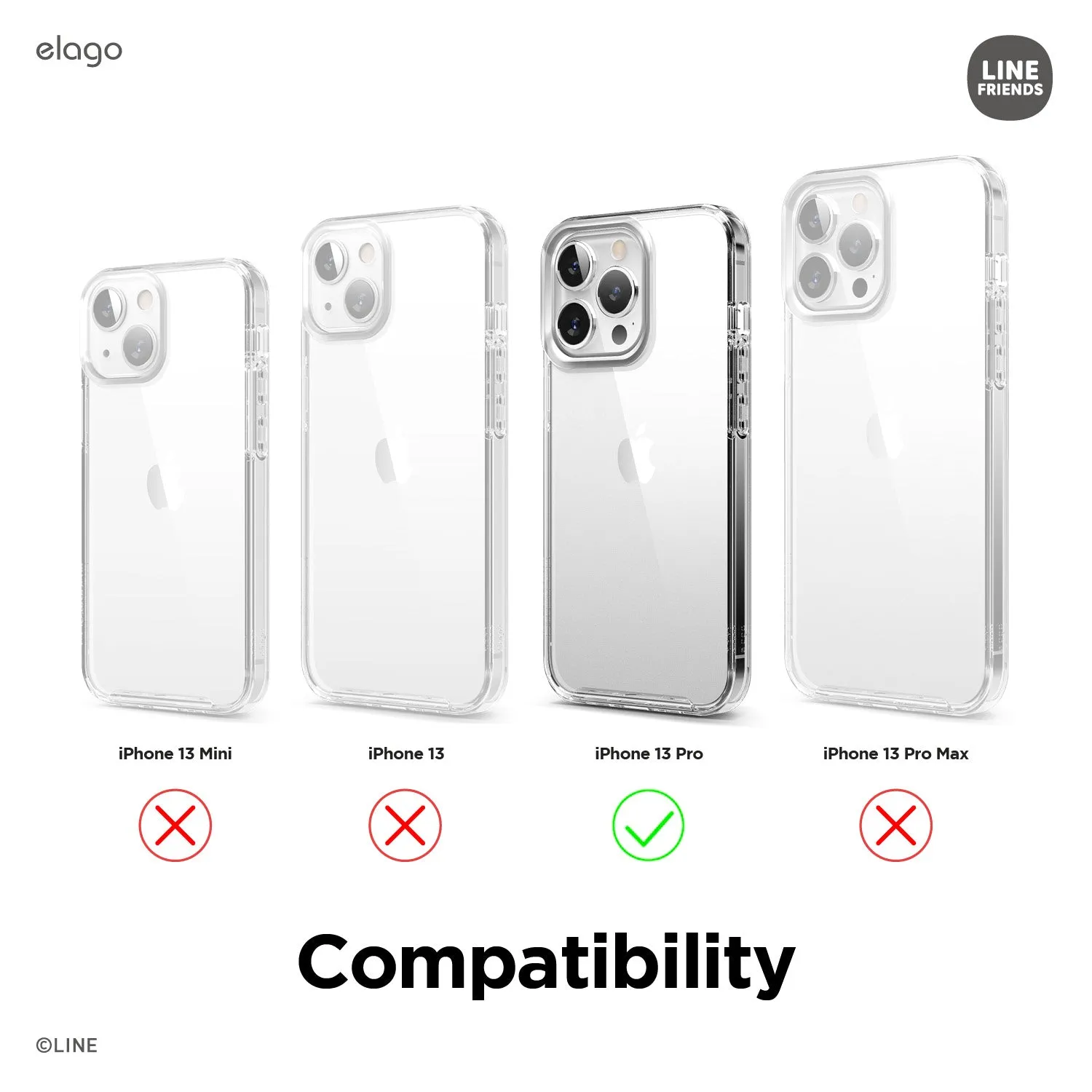 Luxury Feel LINE FRIENDS | elago minini Case for iPhone 13 Pro  Limited Availability!