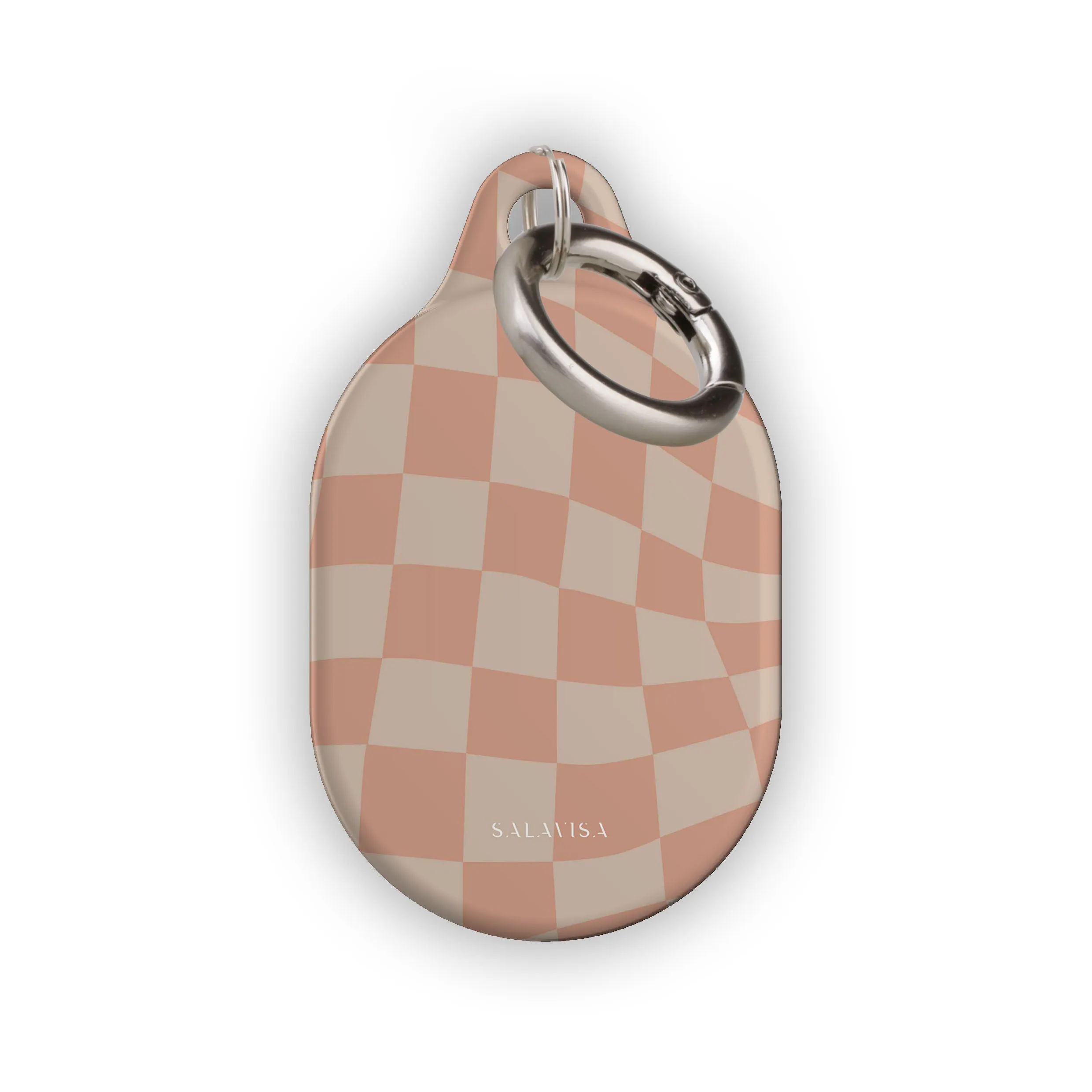 Luxury Feel Neutral Wave Checkered AirTag Holder  Limited Stock!