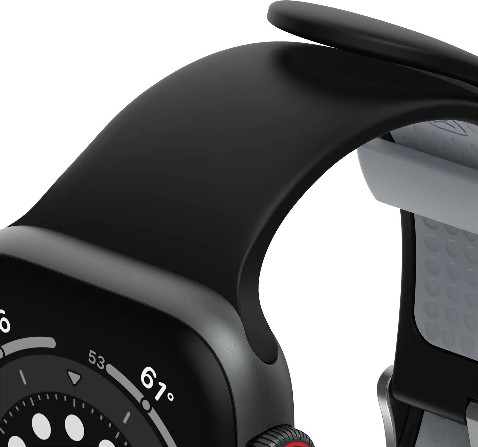 Luxury Feel Otterbox Apple Watch Silicone Strap (Black/Grey)  Limited Stock!
