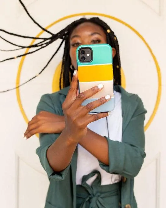 Luxury Feel Paint The Town | Colorblock Stripes Samsung Case  Limited Availability!