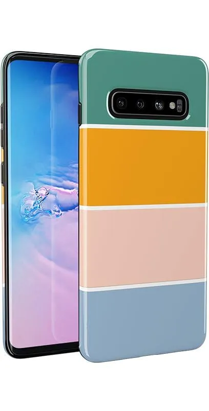 Luxury Feel Paint The Town | Colorblock Stripes Samsung Case  Limited Availability!