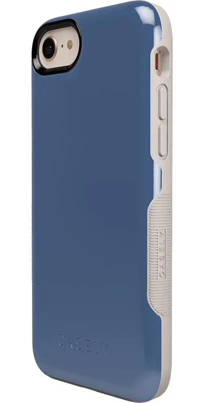 Luxury Feel Steel Blue on Nude | Ultra-Protective Bold Case  Last Chance!