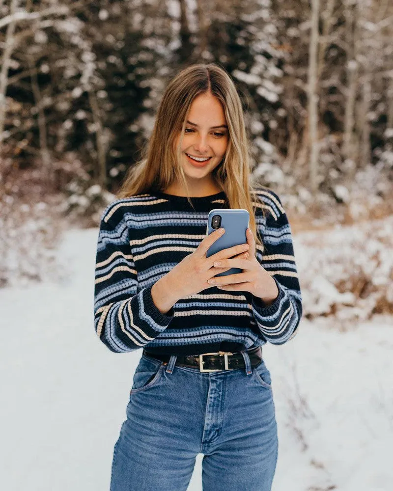 Luxury Feel Steel Blue on Nude | Ultra-Protective Bold Case  Last Chance!