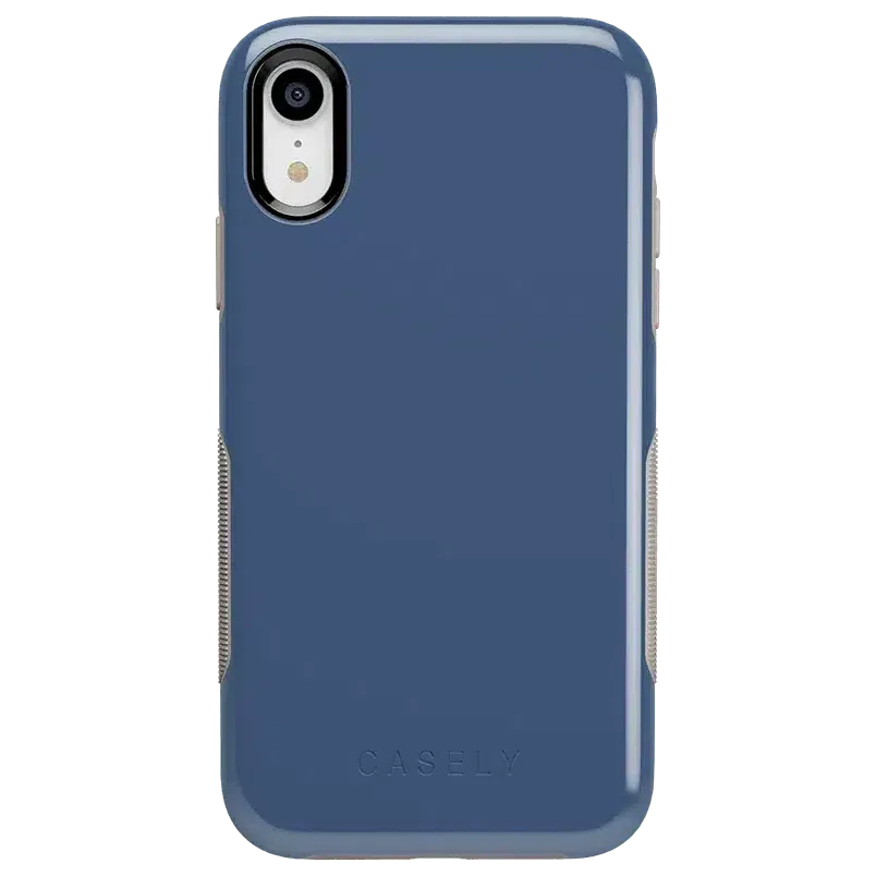 Luxury Feel Steel Blue on Nude | Ultra-Protective Bold Case  Last Chance!