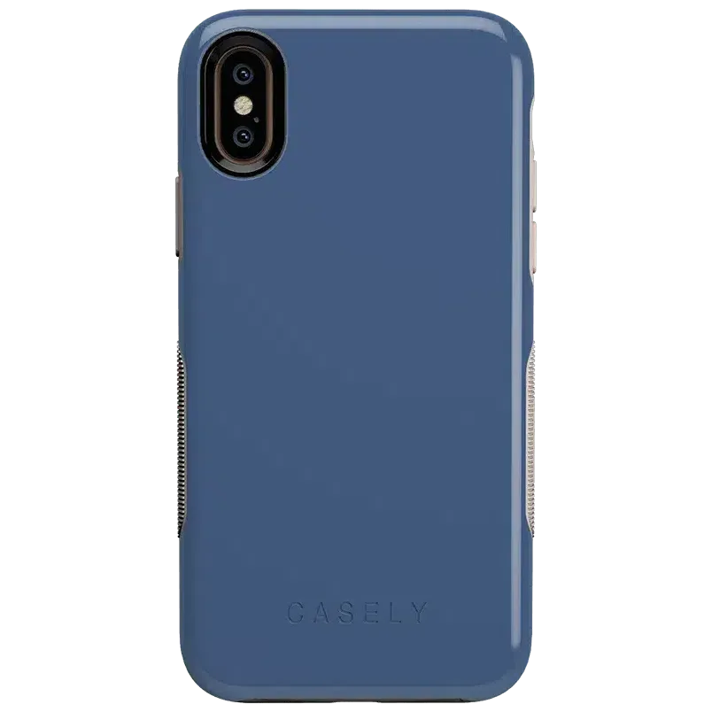 Luxury Feel Steel Blue on Nude | Ultra-Protective Bold Case  Last Chance!
