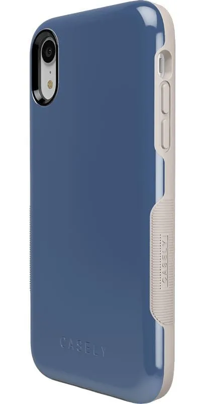 Luxury Feel Steel Blue on Nude | Ultra-Protective Bold Case  Last Chance!