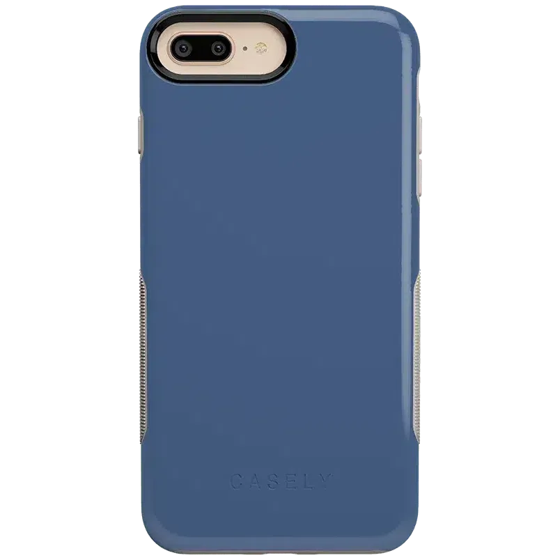 Luxury Feel Steel Blue on Nude | Ultra-Protective Bold Case  Last Chance!