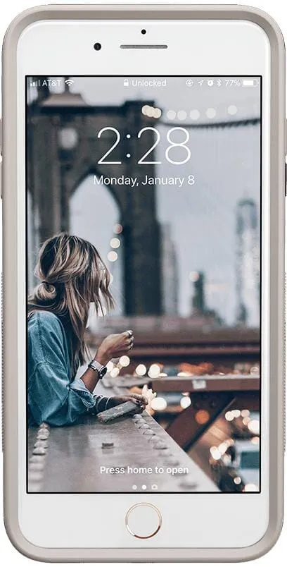 Luxury Feel Steel Blue on Nude | Ultra-Protective Bold Case  Last Chance!