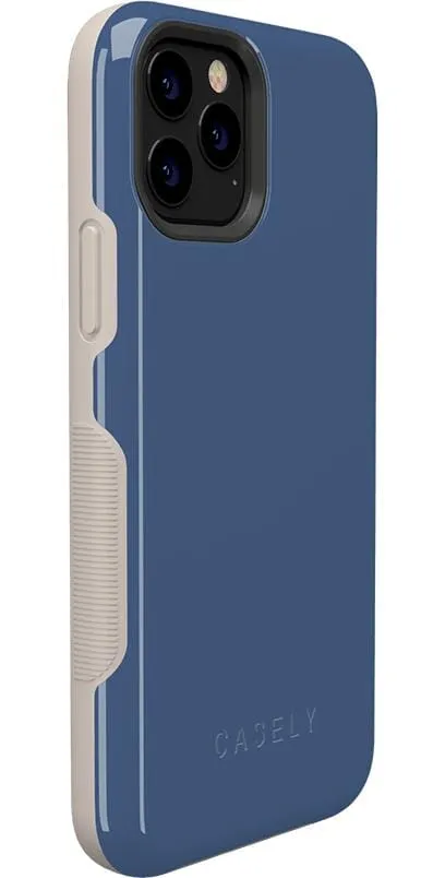 Luxury Feel Steel Blue on Nude | Ultra-Protective Bold Case  Last Chance!