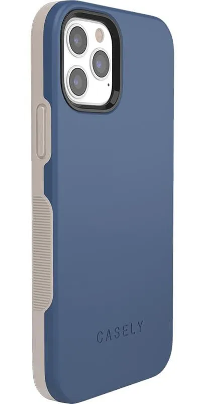 Luxury Feel Steel Blue on Nude | Ultra-Protective Bold Case  Last Chance!