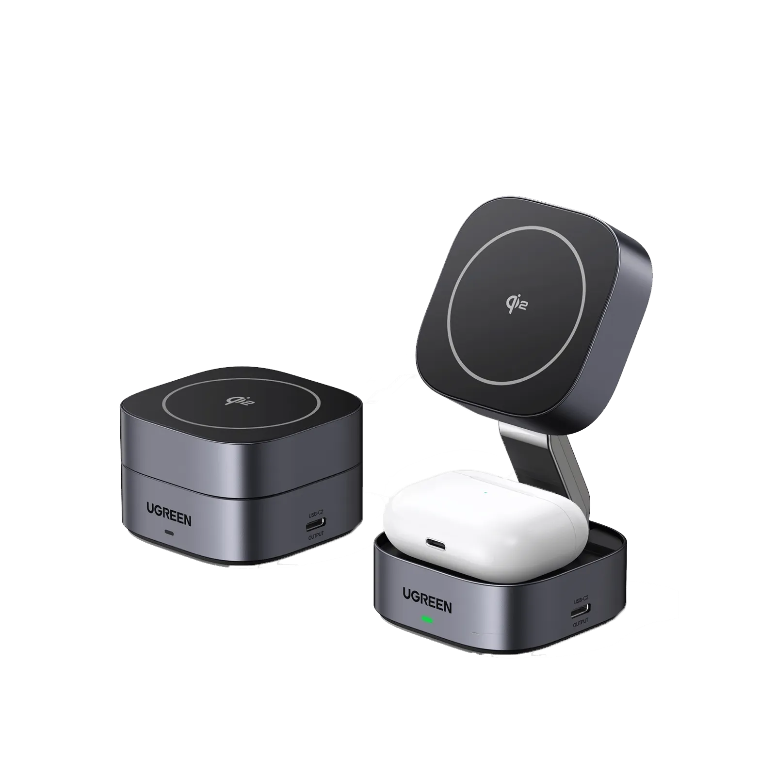 Luxury Feel UGREEN 2-in-1 Qi2 Magnetic Foldable Fast Charging Station  Limited Release!