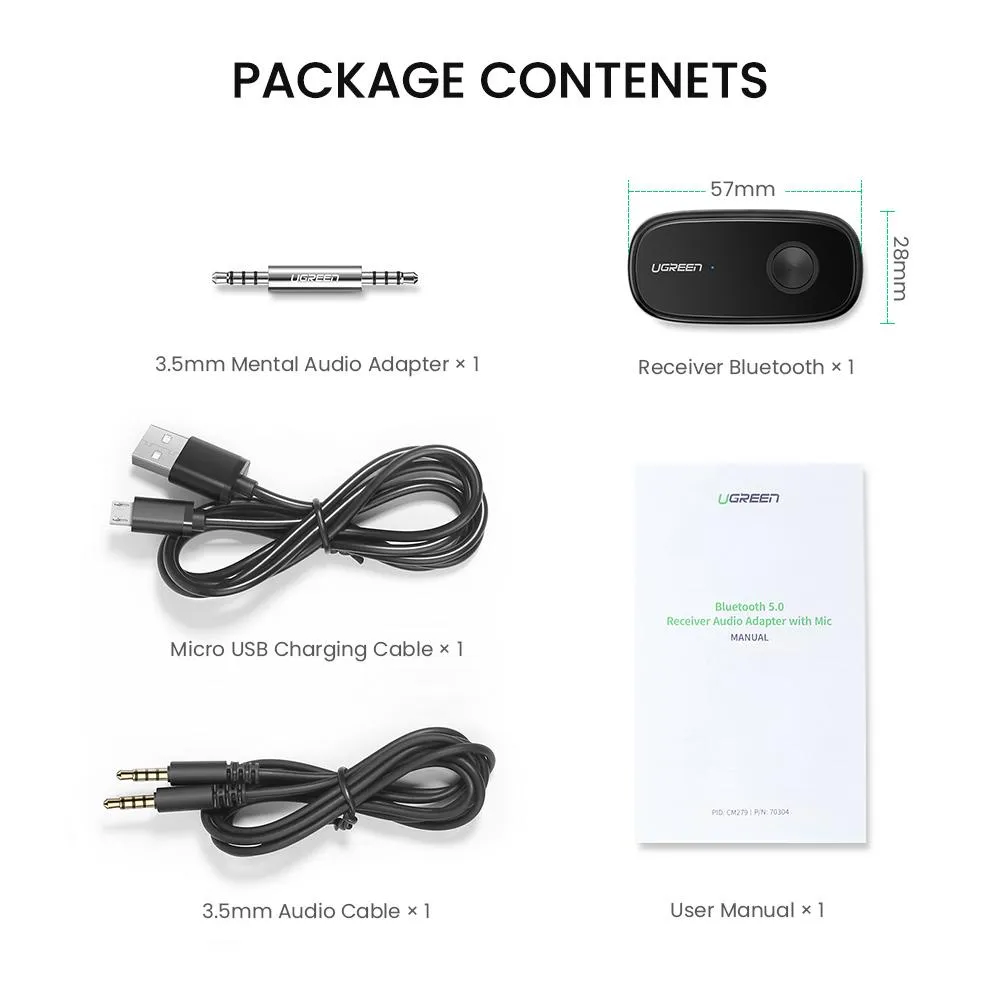 Luxury Feel UGREEN Bluetooth 5.1 Aux Car Adapter  Almost Sold Out!