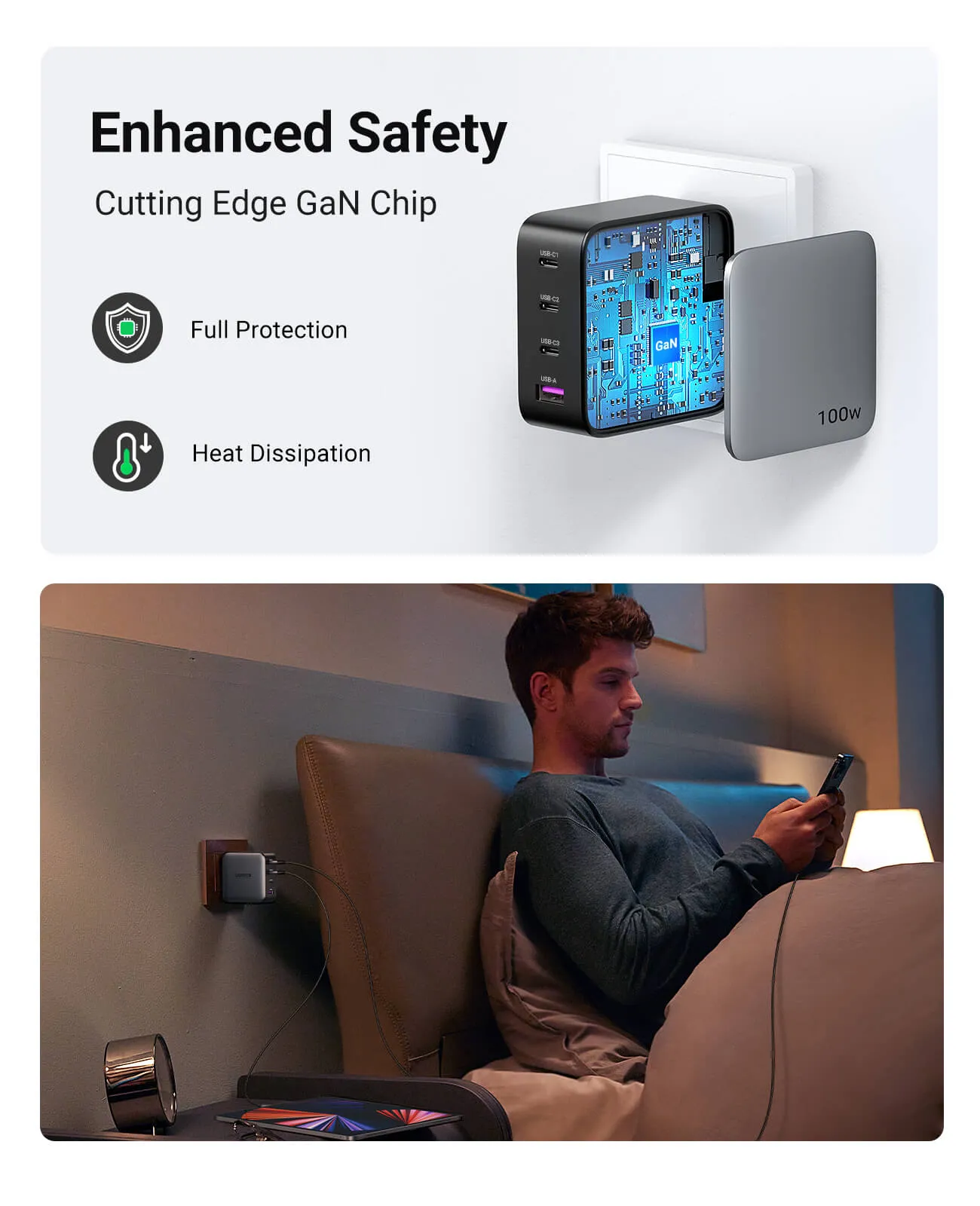 Luxury Feel UGREEN Nexode 100W USB C GaN Charger-4 Ports Wall Charger  Ends Soon!