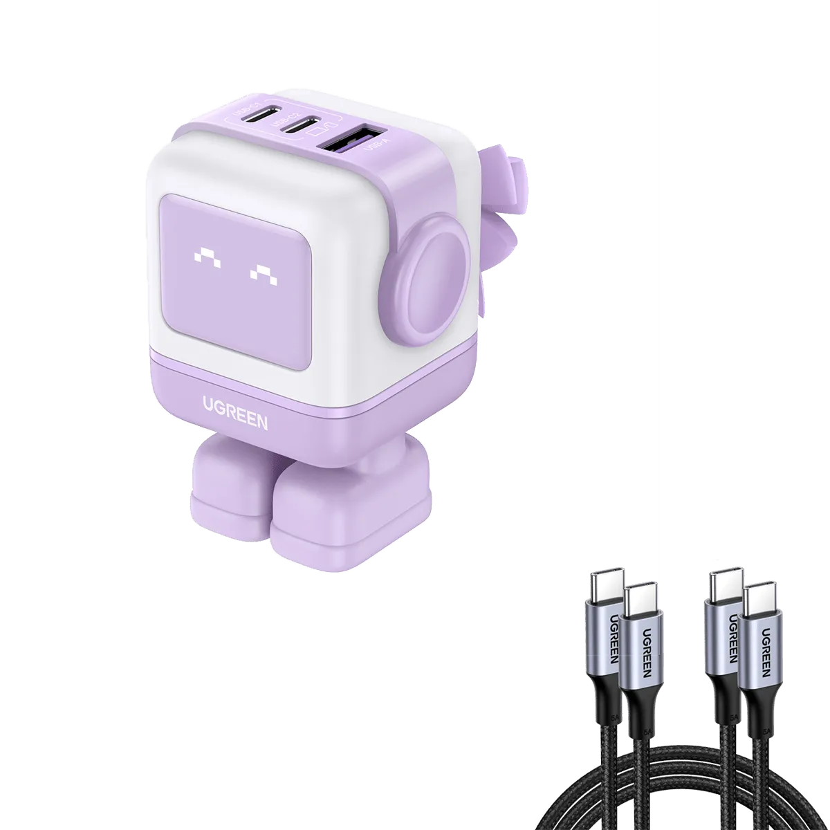 Luxury Feel UGREEN Uno Charger 65W (Purple)  Ends Soon!