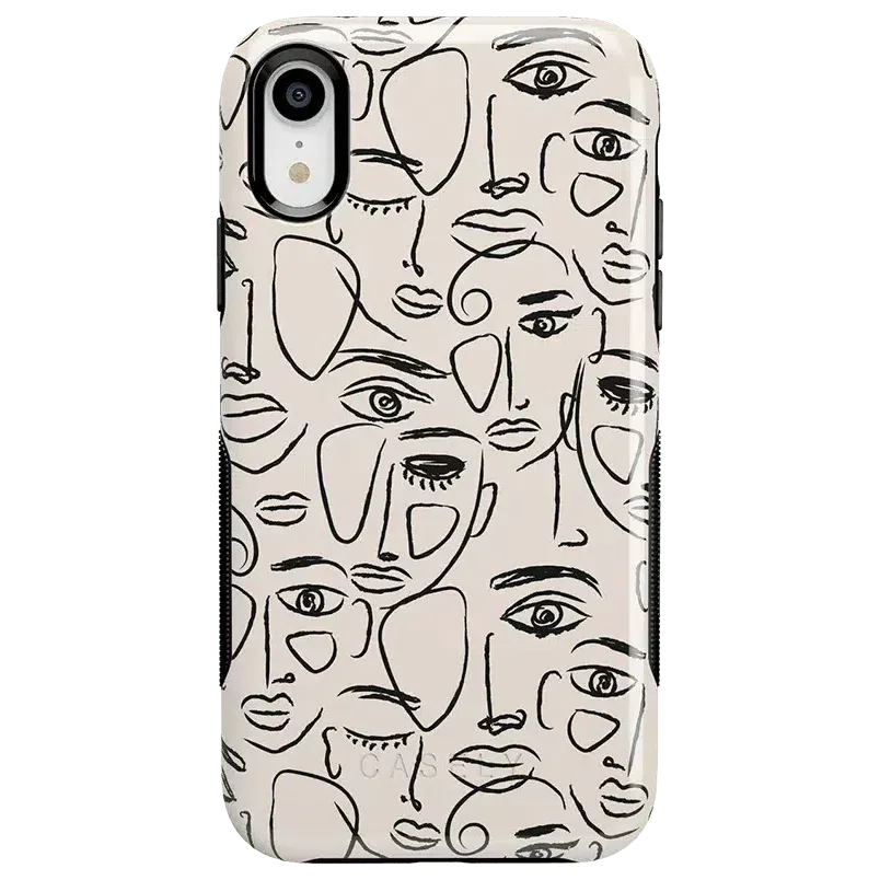 Luxury Feel We're All Human | Minimal Face Art Case  Going Fast!