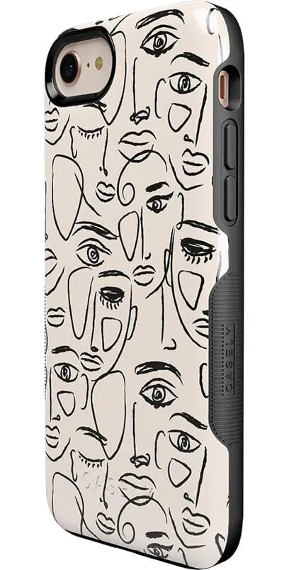 Luxury Feel We're All Human | Minimal Face Art Case  Going Fast!